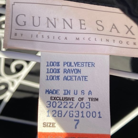 Gunne sax vtg 70s 80s black lace dress 1970s 1980s Jessica McClintock - Picture 4 of 9